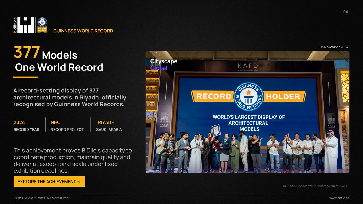 BIDllc Company Profile — page 4: GUINNESS WORLD RECORD EXPLORE THE ACHIEVEMENT → 04 Source: Guinness World Records, record 773537.